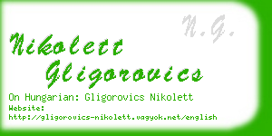 nikolett gligorovics business card